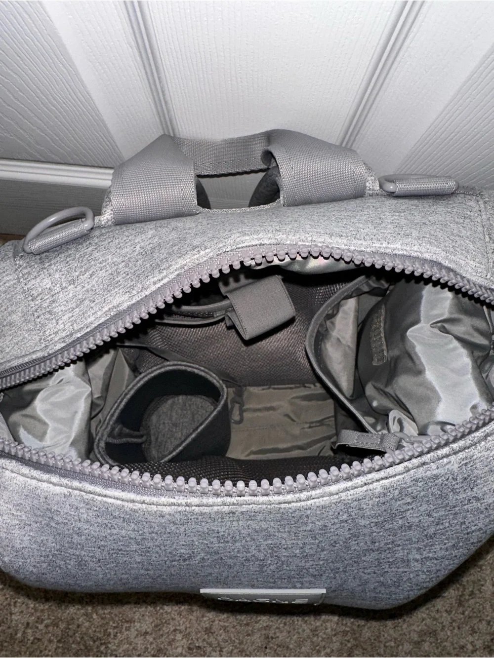 Dagne Dover Indi heather grey diaper bag large